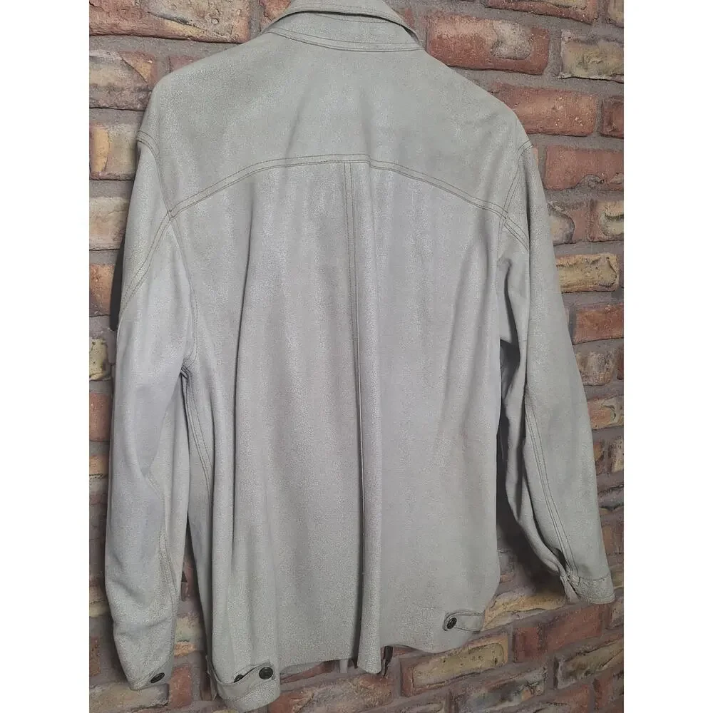 Vintage Diesel Reversible Leather Suede Shacket Shirt Jacket Mens M Archive Y2K